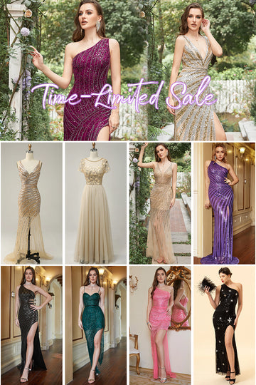 Time-Limited Sale For Beaded Ball Dress (1 pc - Random Style & Color)